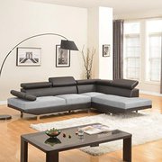 Divano Roma Furniture Modern Contemporary Designed Two Tone Microfiber