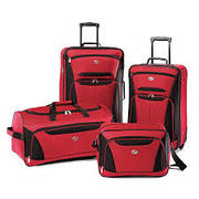 American Tourister Luggage 3-Piece Set,  Red/Black