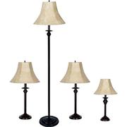 Better Homes And Gardens 4pc Lamp Set (Dark Brown)
